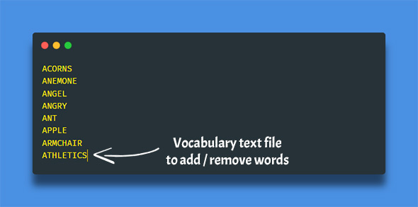 vocabulary-text-file